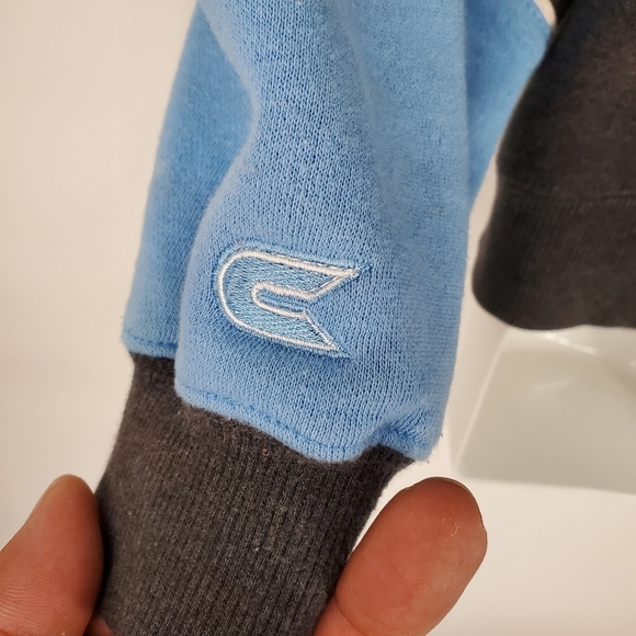 North Carolina Tar Heels Hoodie Men's Large Team Logo Blue Grey - Picture 8 of 11